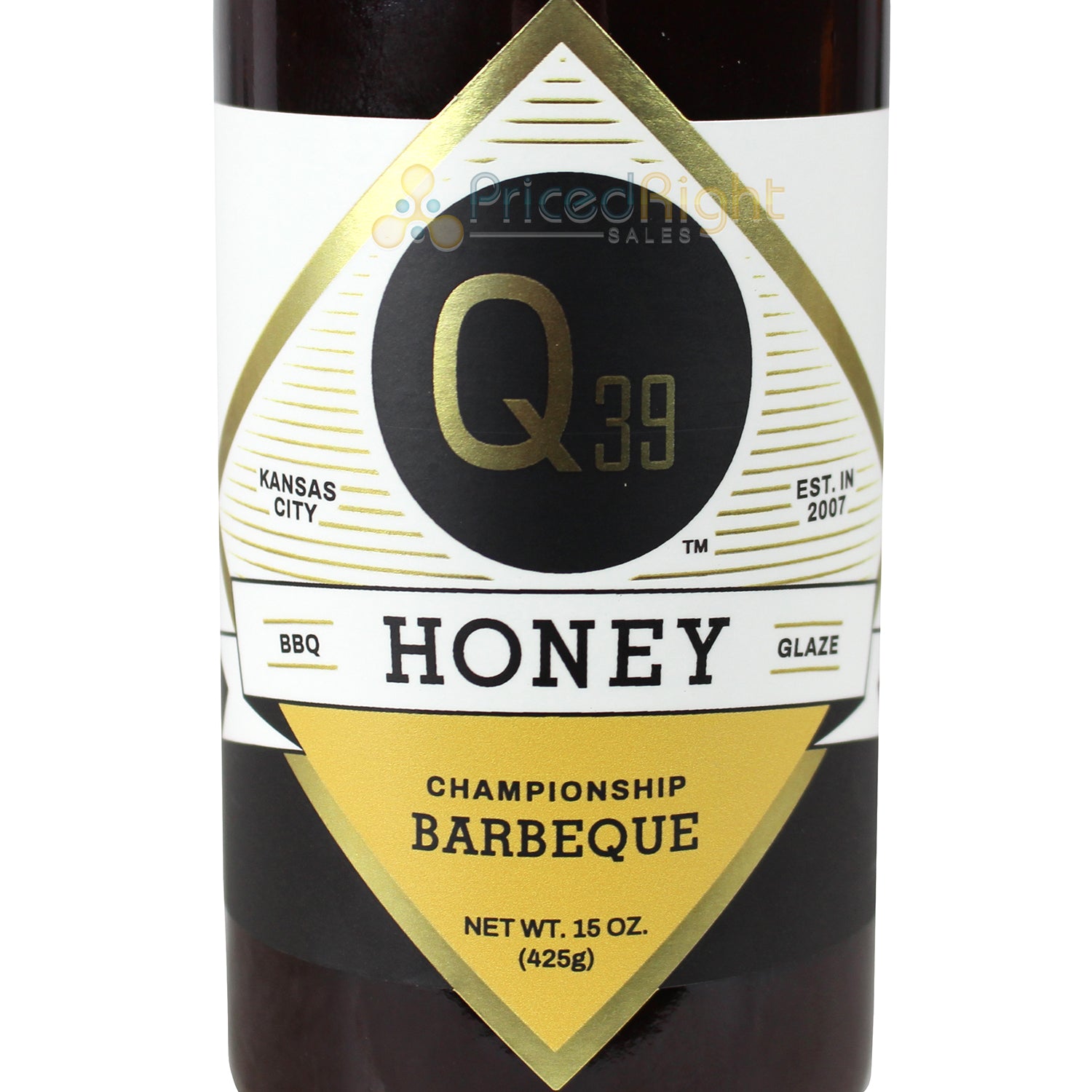 Q39 Honey BBQ Glaze Sauce Infused W/ 100% Pure Fresh Honey Gluten Free 15 Ounce
