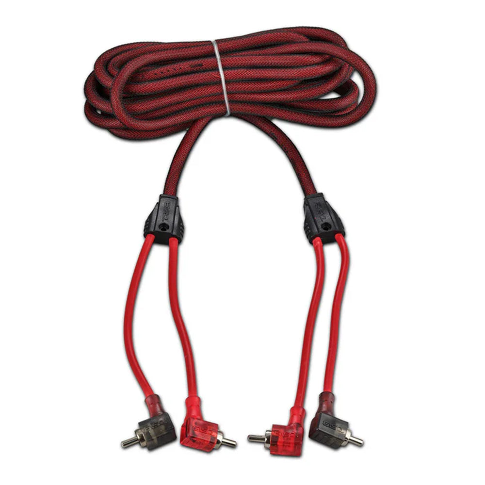 DS18 2 Channel RCA Cable 12 Ft 100% OFC 90 Degree Ends Dual Twist Wire R12.L
