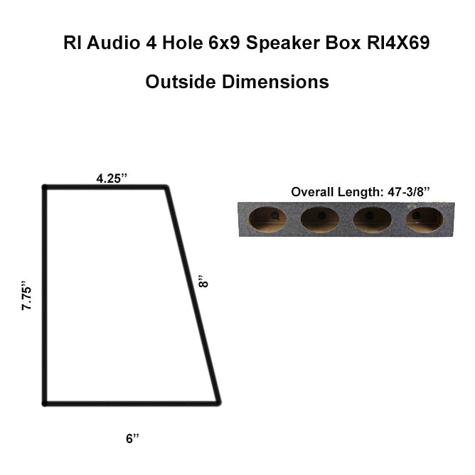 Cerwin Vega 6x9" 2-Way Coaxial Car Speakers with 4 Four Hole Box Enclosure H7692