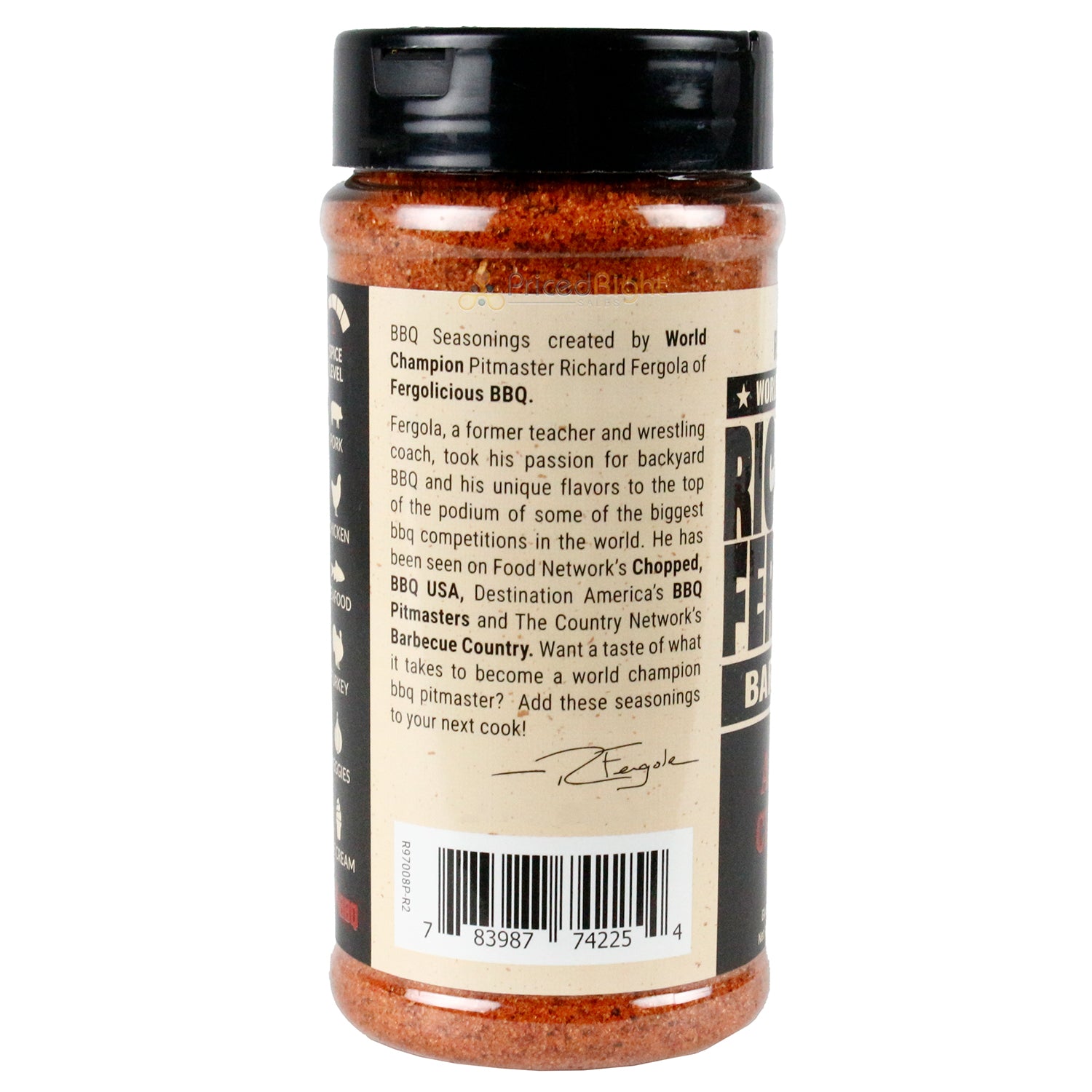 Richard Fergola Barbecue Apple Cherry Rub 11.8 Oz Gluten and MSG Free