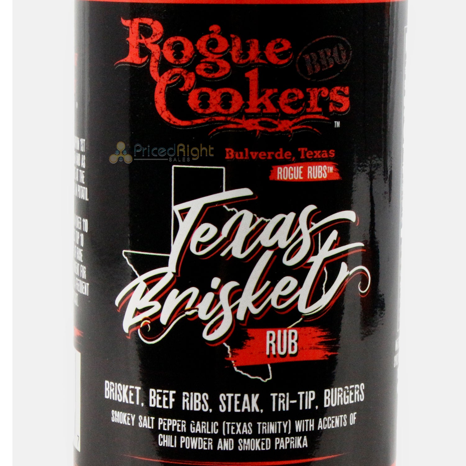 Rogue Cookers Texas Brisket Rub 11.1 oz Gluten Free Seasoning Beef Ribs Steak