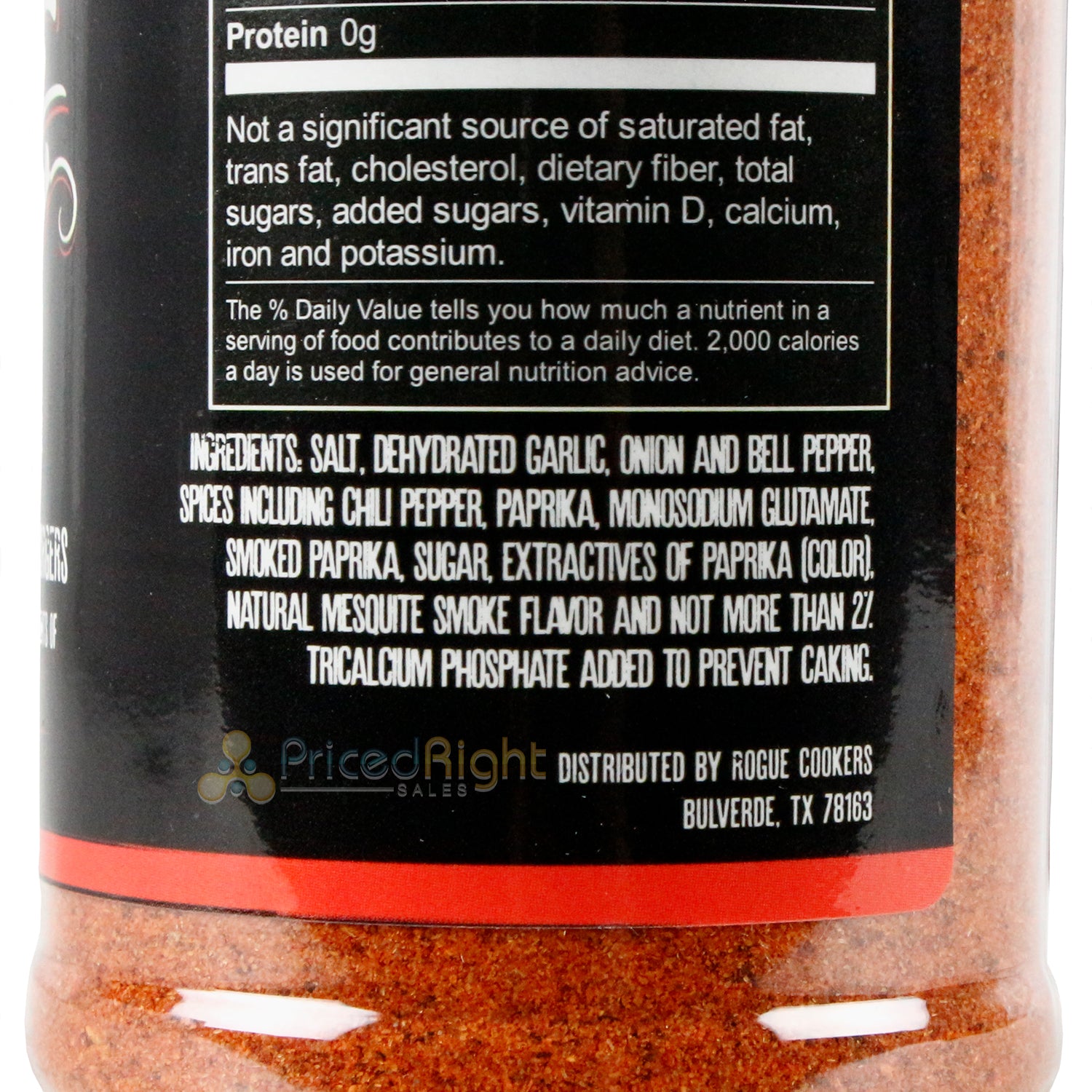 Rogue Cookers Texas Brisket Rub 11.1 oz Gluten Free Seasoning Beef Ribs Steak