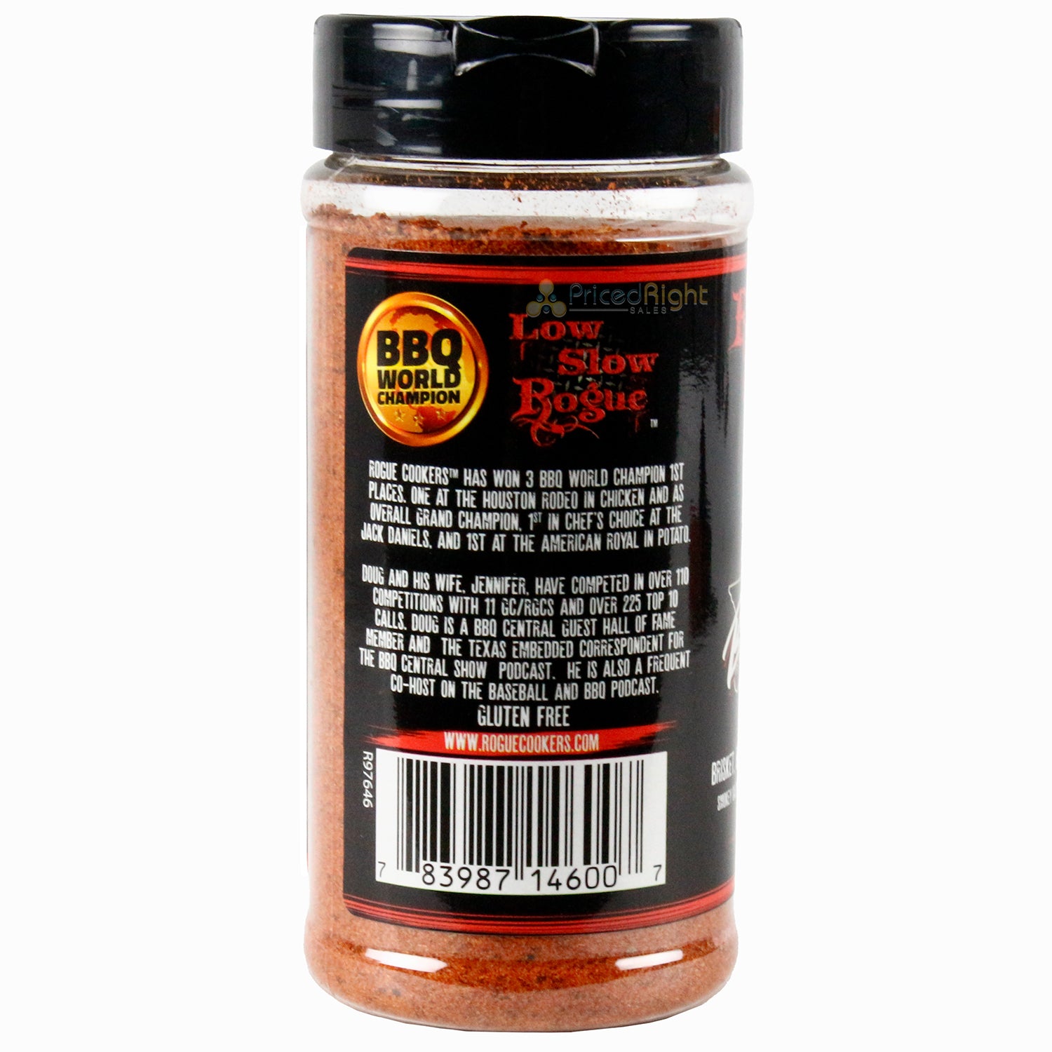 Rogue Cookers Texas Brisket Rub 11.1 oz Gluten Free Seasoning Beef Ribs Steak