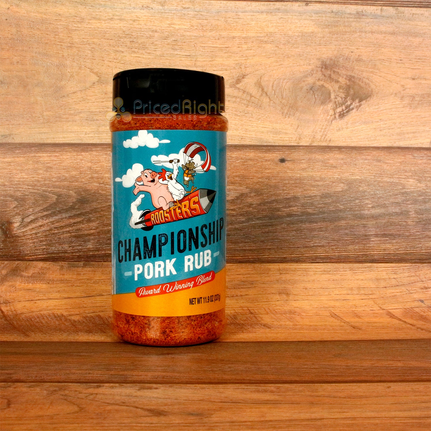 Rooster's BBQ Championship Pork Rub Seasoning Ribs Butt Tenderloin 11.9 ounce