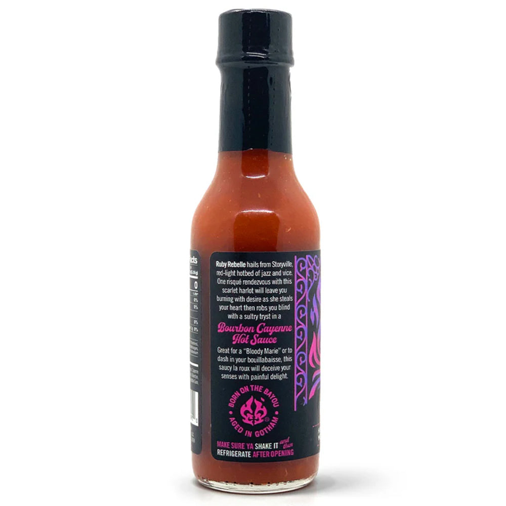 Bayou Gotham Ruby Rebelle Bourbon Cayenne Hot Sauce 5 Oz