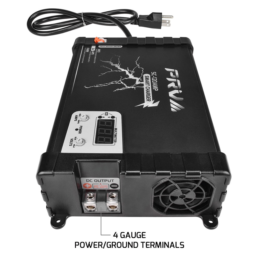 PRV 3 in 1 Car Battery Smart Charger 120 Amp 14.4V SC-120AMP