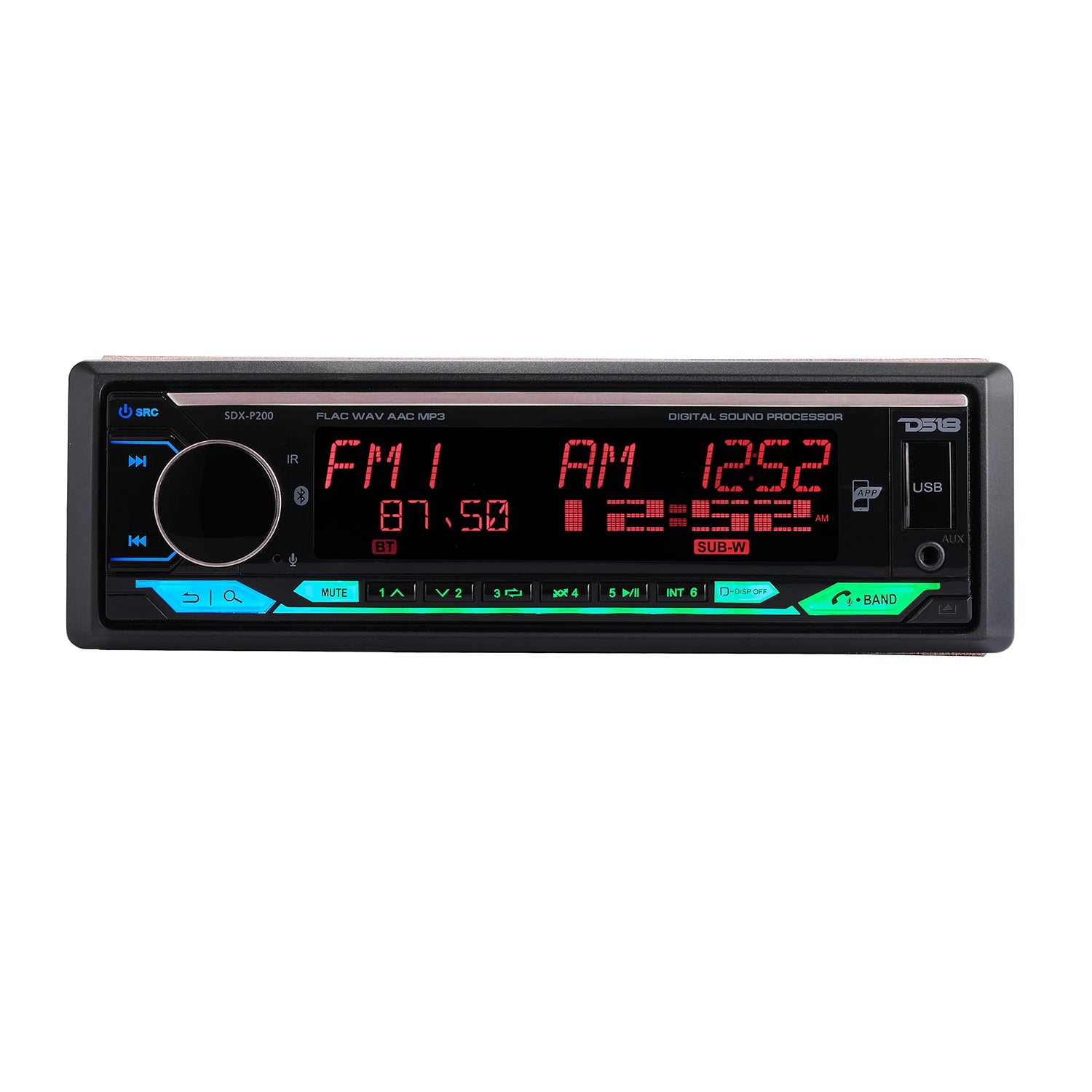 DS18 Digital Media Receiver Single Din 240W RMS High Power Car Audio SDX-P200