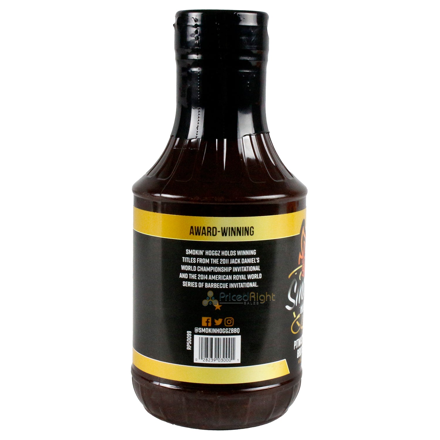 Smokin Hoggz Pitmaster Blend BBQ Sauce Sweet Tangy Hint of Spice 20.5 oz Bottle