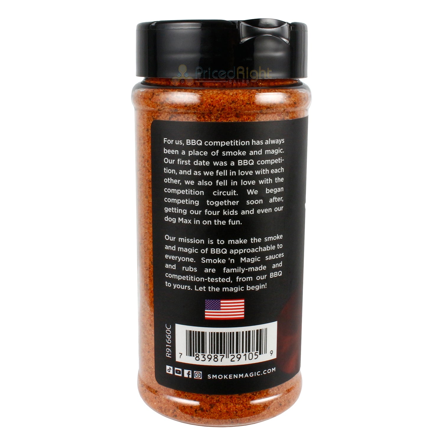 Smoke 'N Magic Sweet 'n Smokey Pork Rub Seasoning Grill Roast Fry 12.6 Ounce