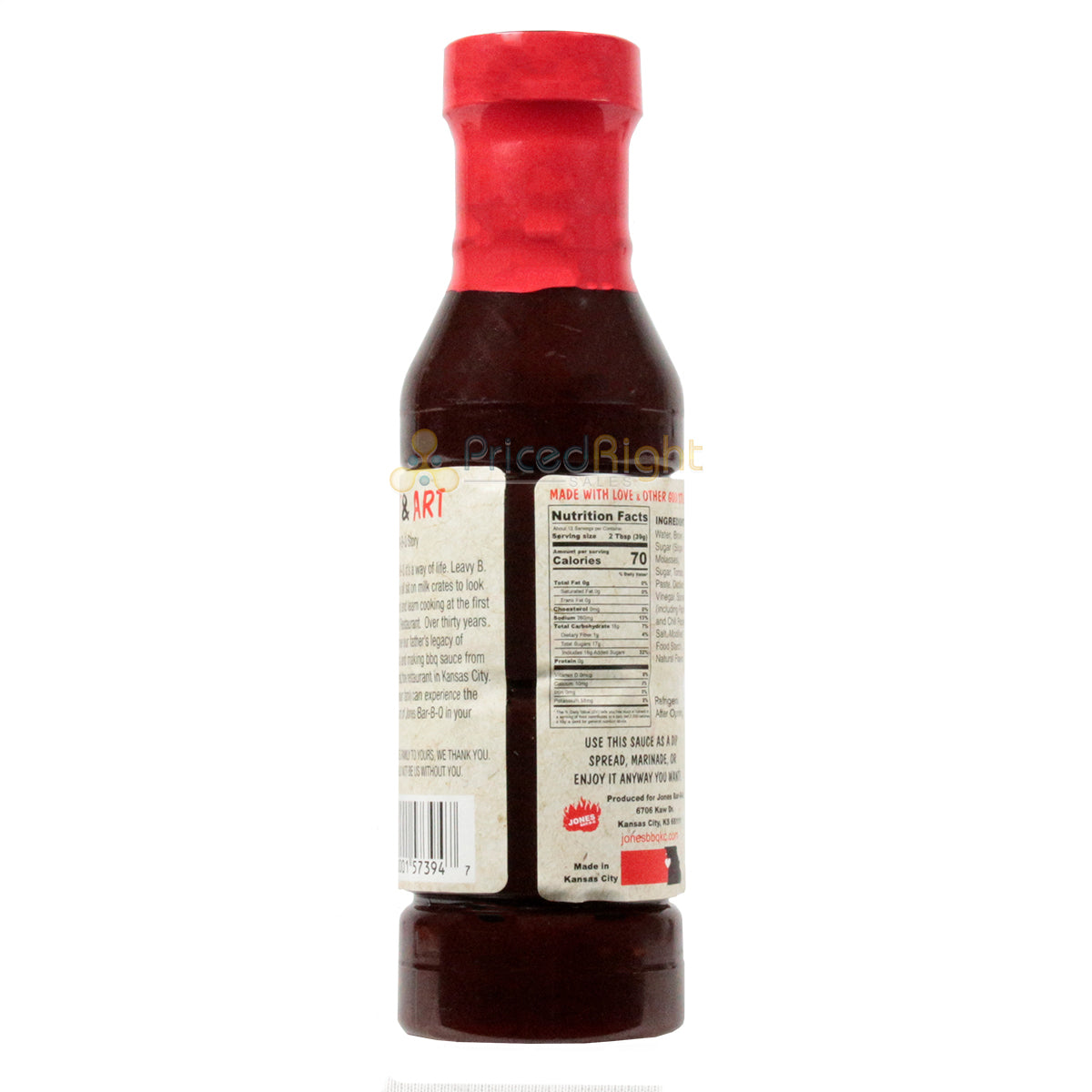 Jones Bar-B-Q Hot BBQ Sauce 15 Ounce Bottle All Purpose Spicy Made in the USA