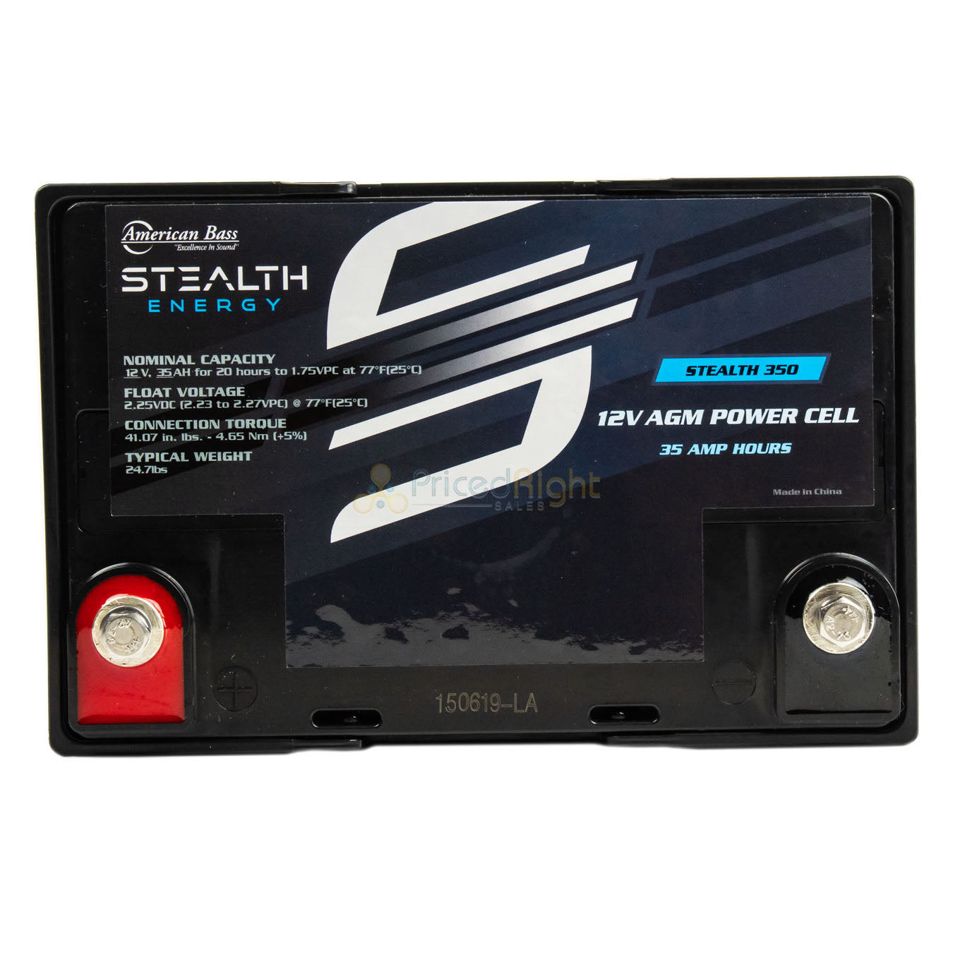 Car Audio Power Cell Battery Stealth 350 12V 35 Amp Hour Sealed American Bass