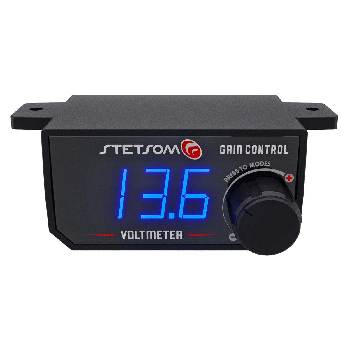 Stetsom Universal Bass Knob Control Voltmeter RCA Input Blue LED Display GAINCTL