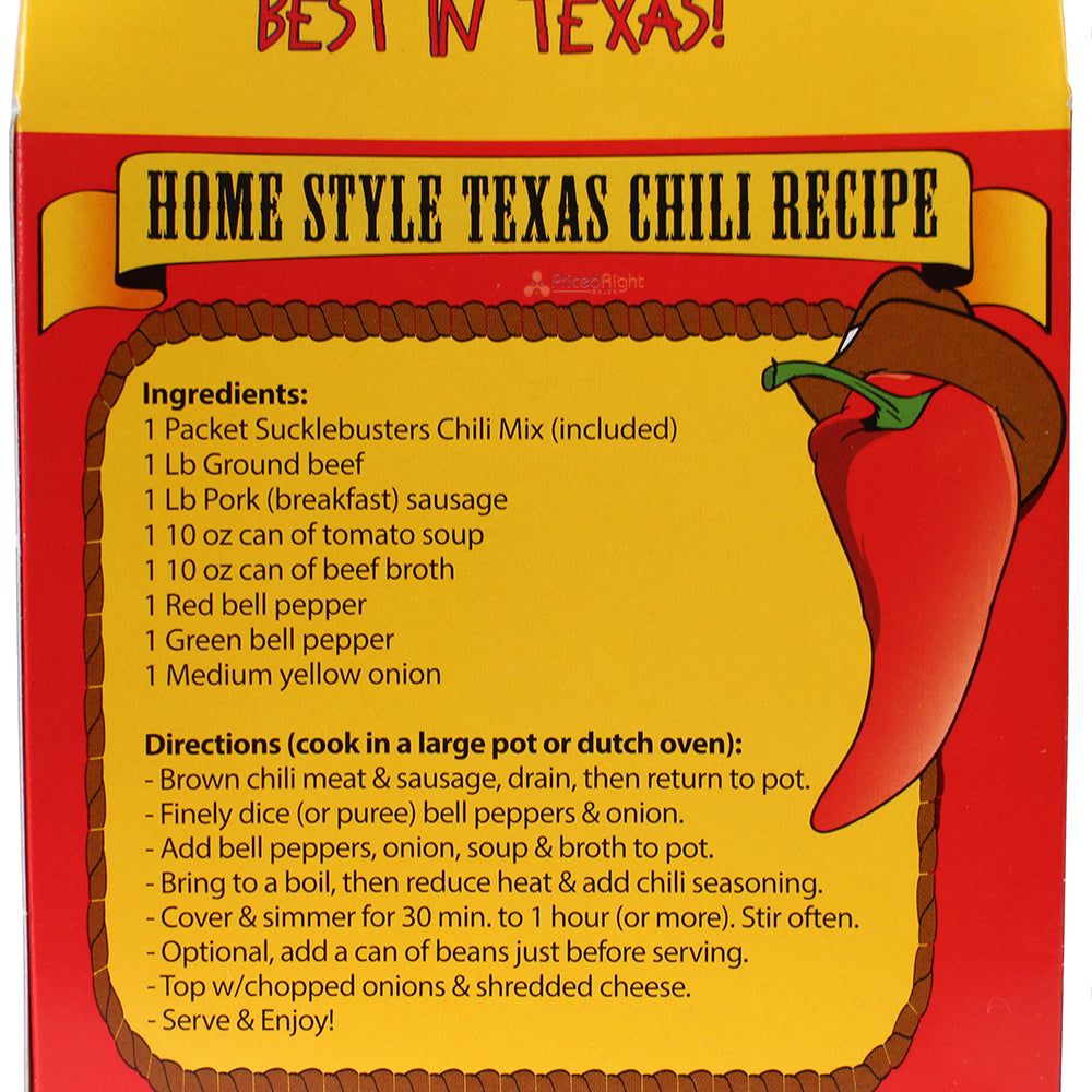 Sucklebusters Authentic Texas Chili Seasoning Kit Gluten Free SBCS020