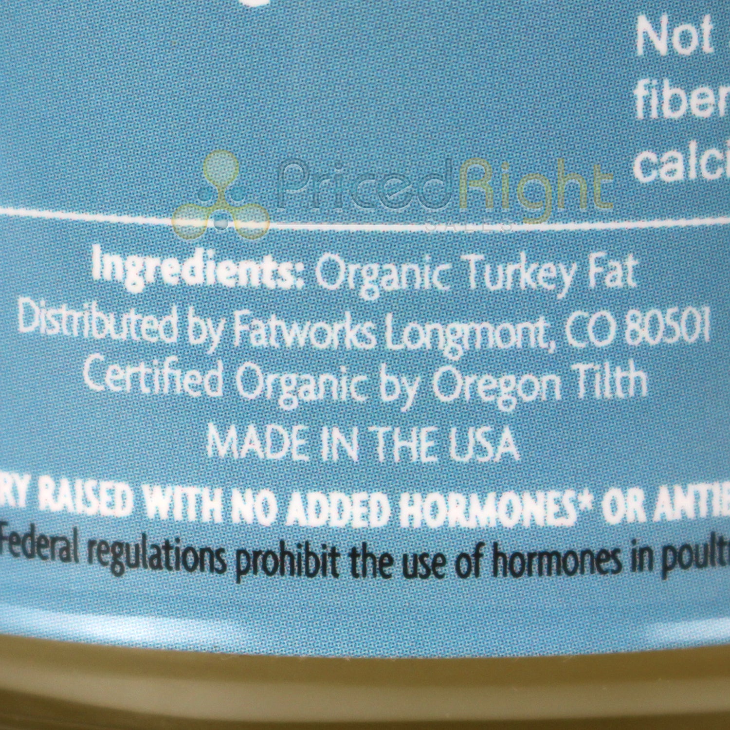 Fatworks Turkey Fat Organic Cooking Oil 7.5 Oz Gluten Free Non GMO TUFJS111