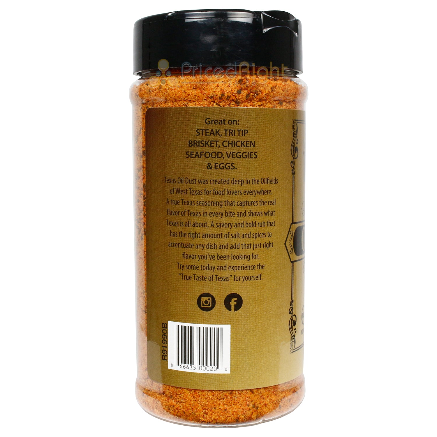 Texas Oil Dust All Purpose Seasoning Bold Flavor No MSG Gluten Free 12.6 Ounce