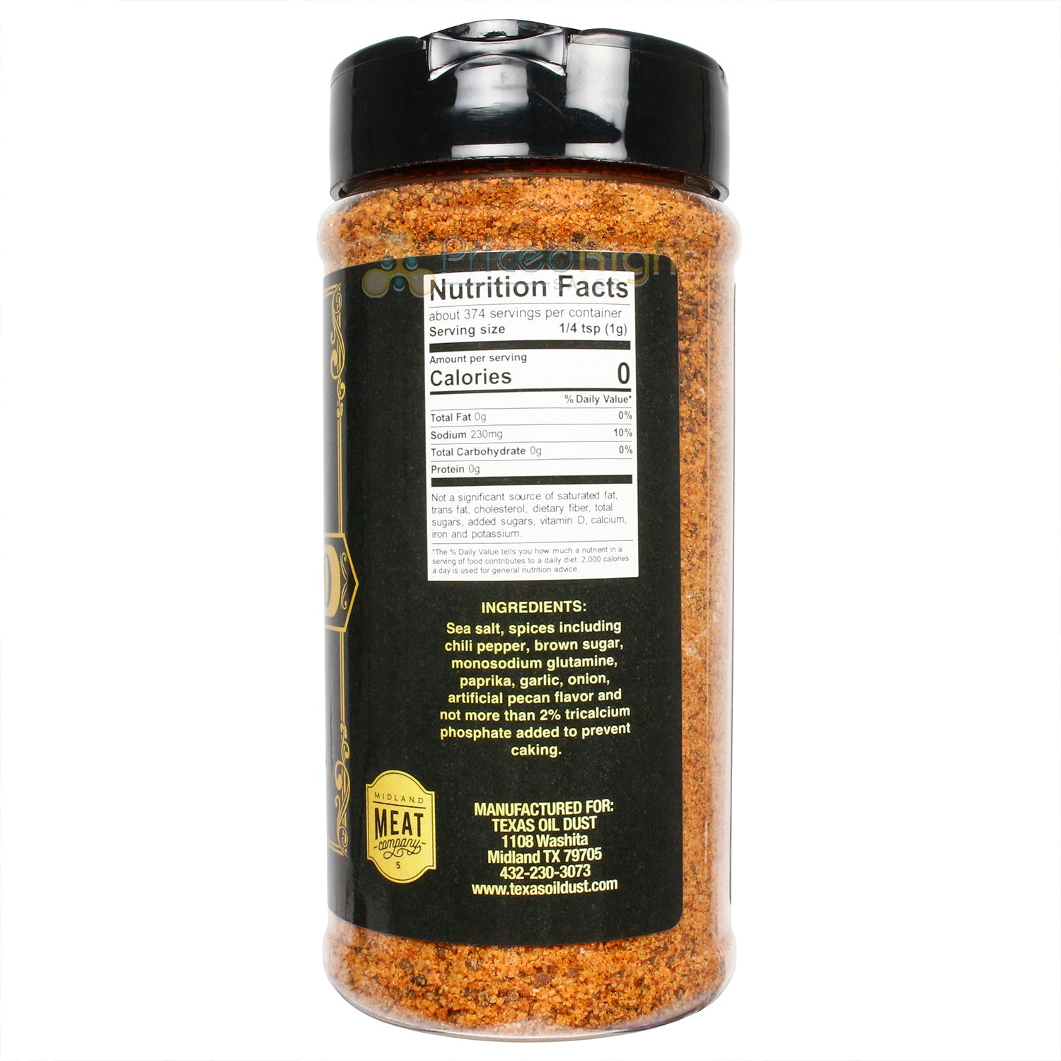 Texas Oil Dust Black Gold Brisket & Beef Seasoning Gluten Free No MSG 13.2 Ounce