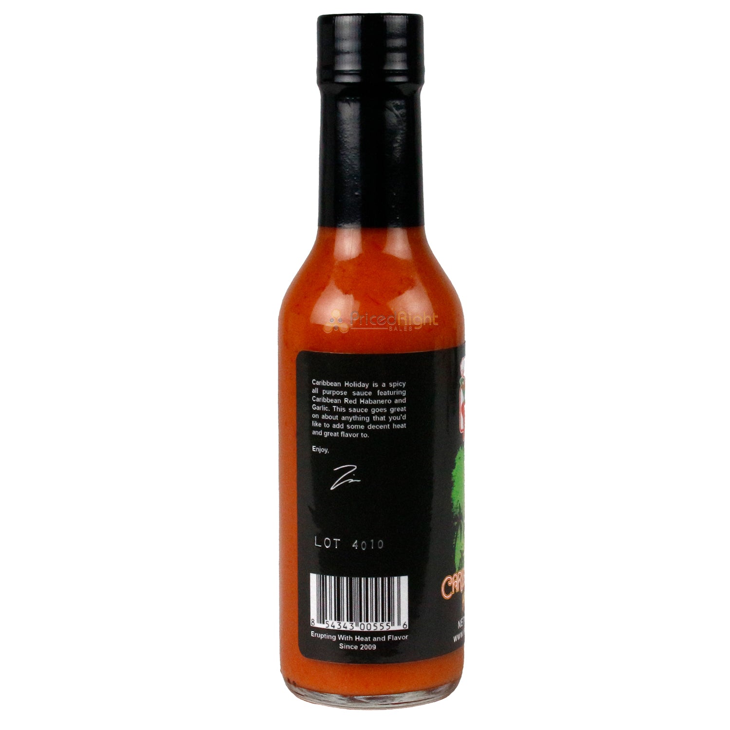 Volcanic Peppers Caribbean Holiday Garlic Habanero Sauce 5 Oz Medium Heat VPCHCH