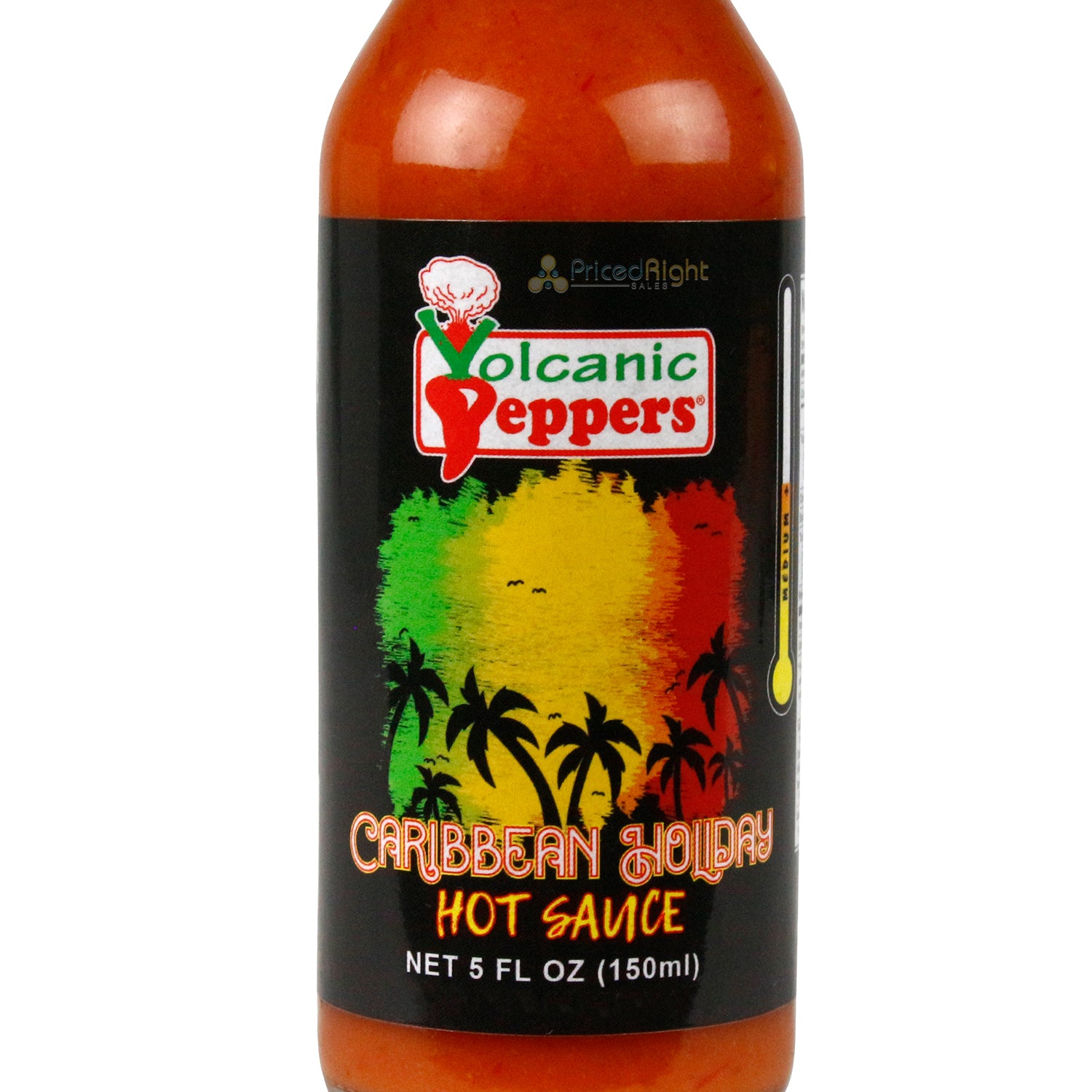 Volcanic Peppers Caribbean Holiday Garlic Habanero Sauce 5 Oz Medium Heat VPCHCH