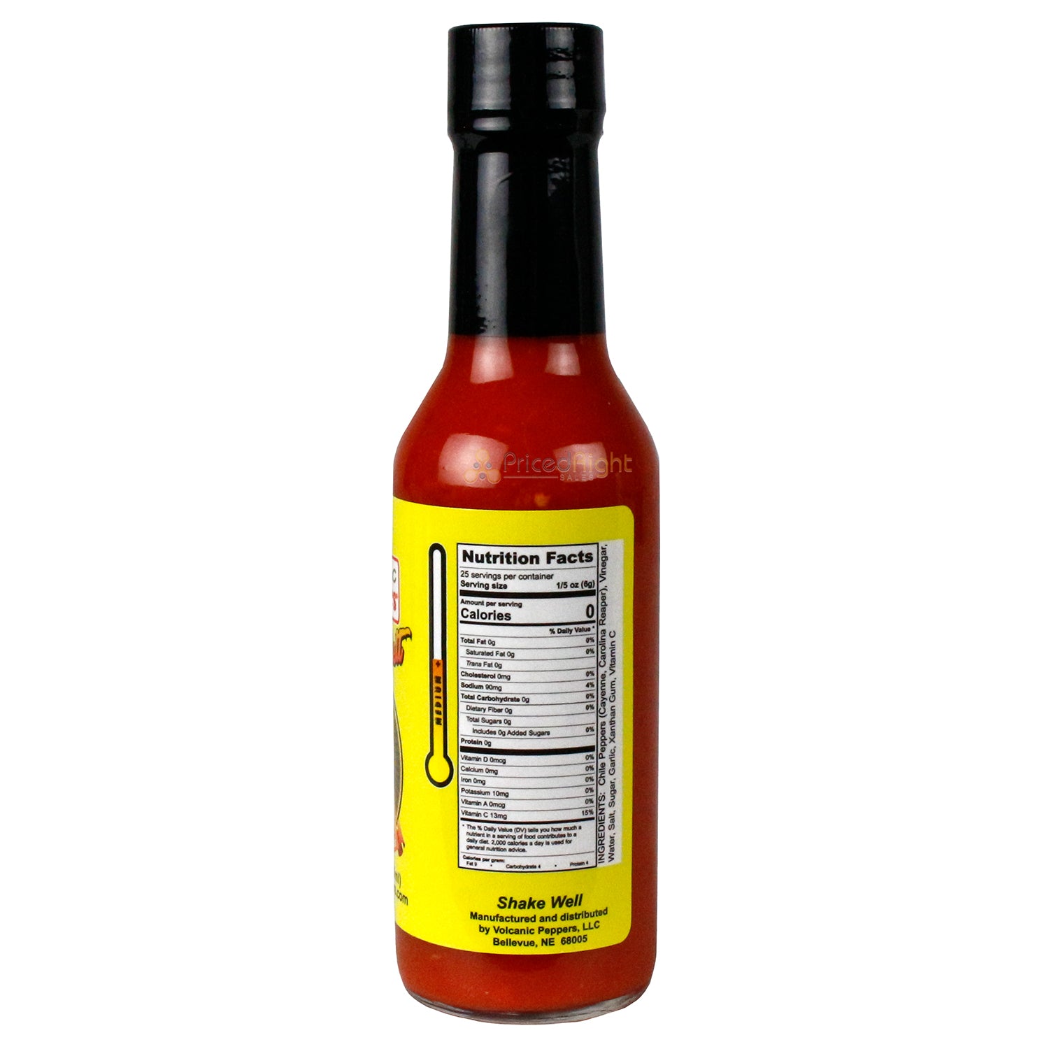 Volcanic Peppers Hot Scarlett Cayenne and Reaper Hot Sauce 5 oz Medium Heat