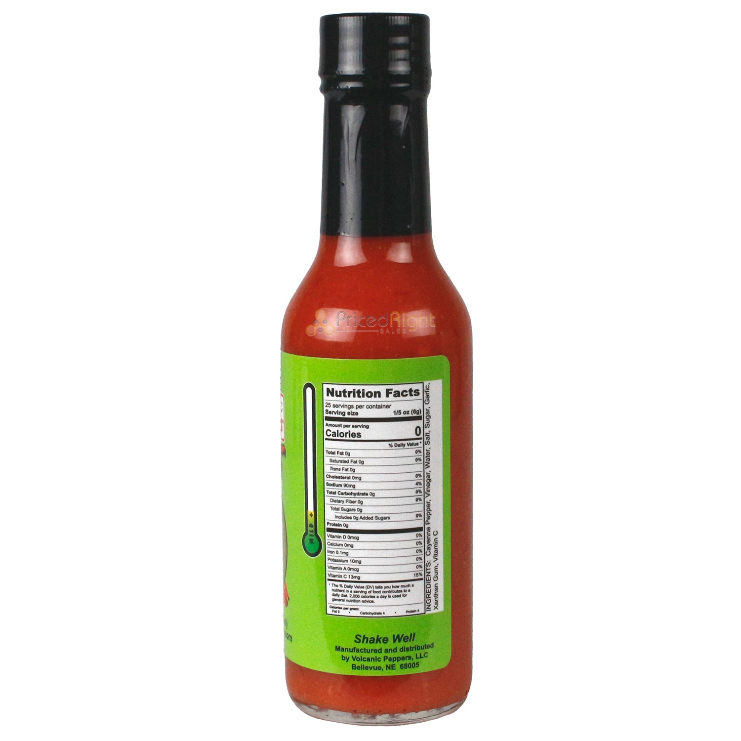 Volcanic Peppers Scarlett Cayenne Pepper Hot Sauce 5 oz Mild Heat VPSCARLETT