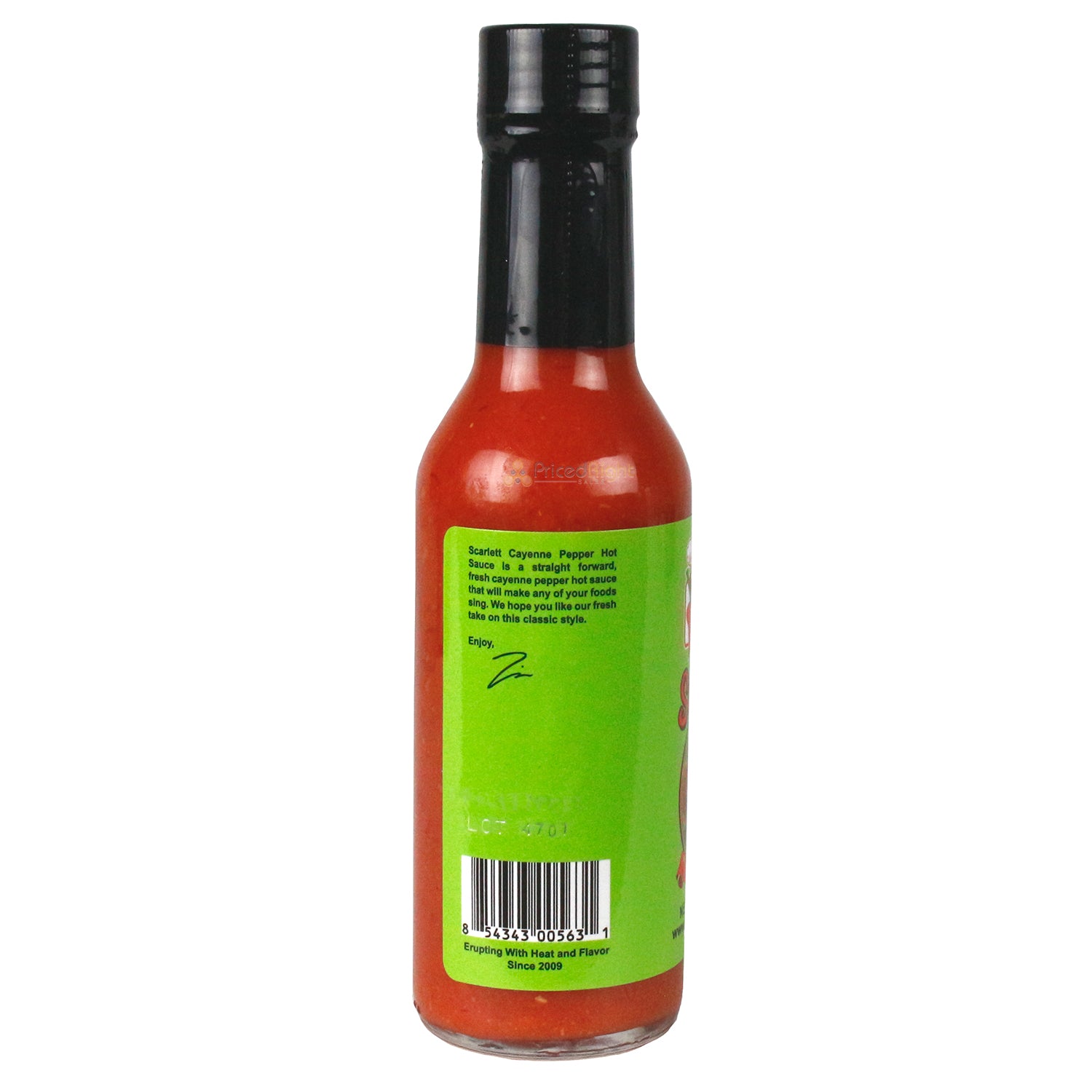 Volcanic Peppers Scarlett Cayenne Pepper Hot Sauce 5 oz Mild Heat VPSCARLETT