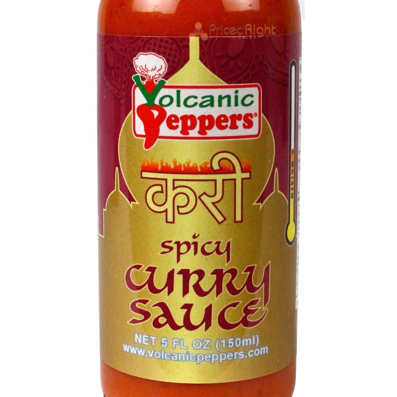 Volcanic Peppers Spicy Curry Sauce 5 oz Medium Heat LAVAGPCURRY