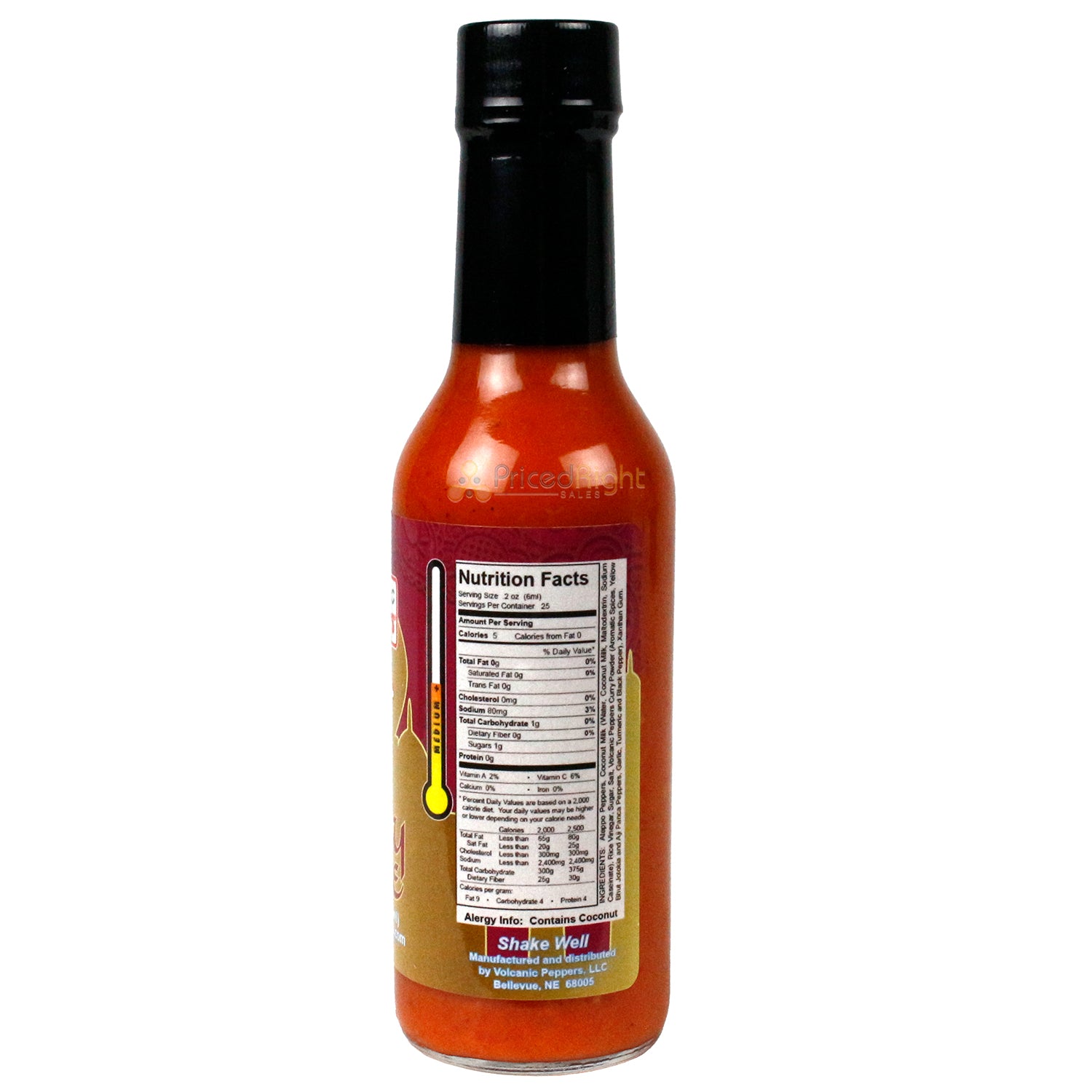 Volcanic Peppers Spicy Curry Sauce 5 oz Medium Heat LAVAGPCURRY