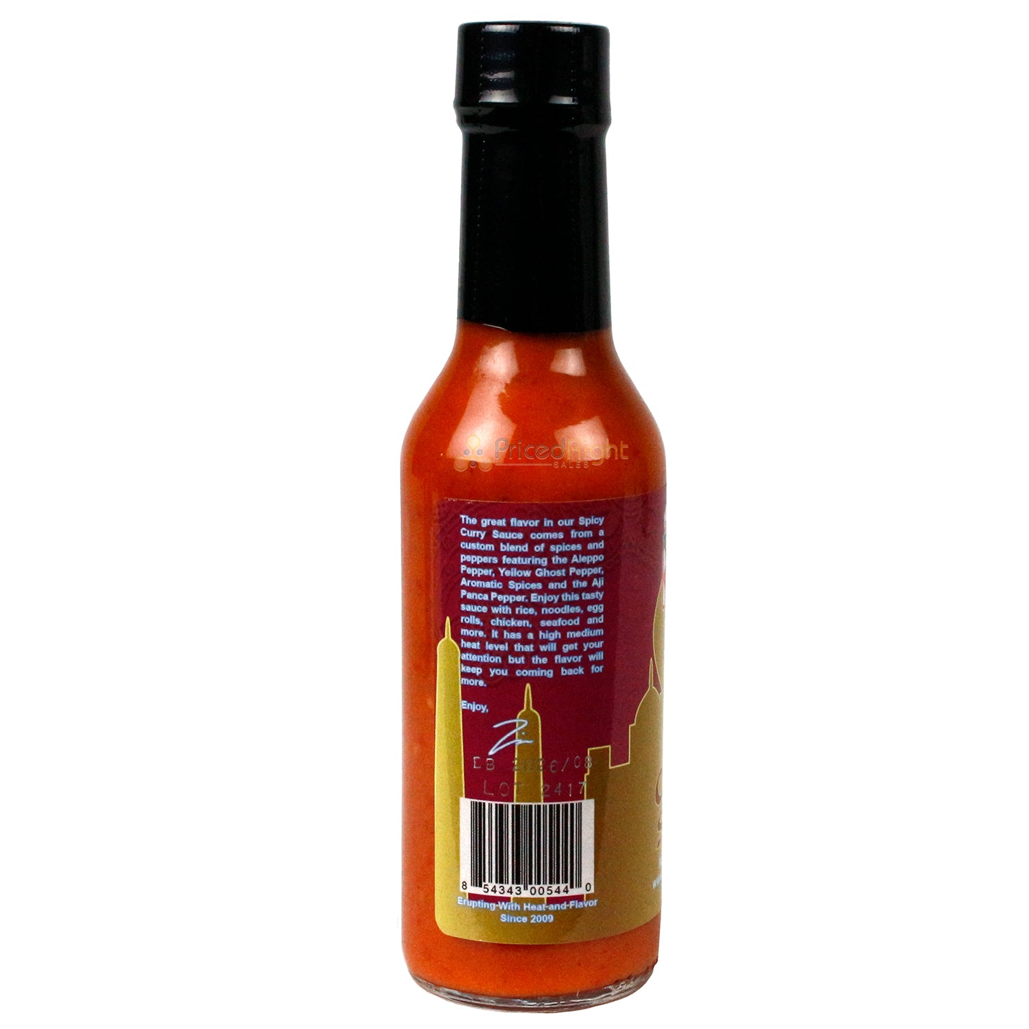 Volcanic Peppers Spicy Curry Sauce 5 oz Medium Heat LAVAGPCURRY