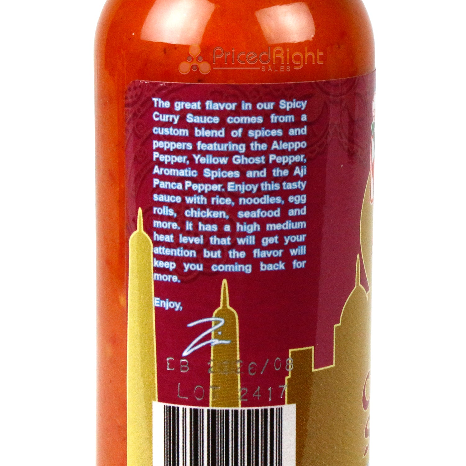 Volcanic Peppers Spicy Curry Sauce 5 oz Medium Heat LAVAGPCURRY