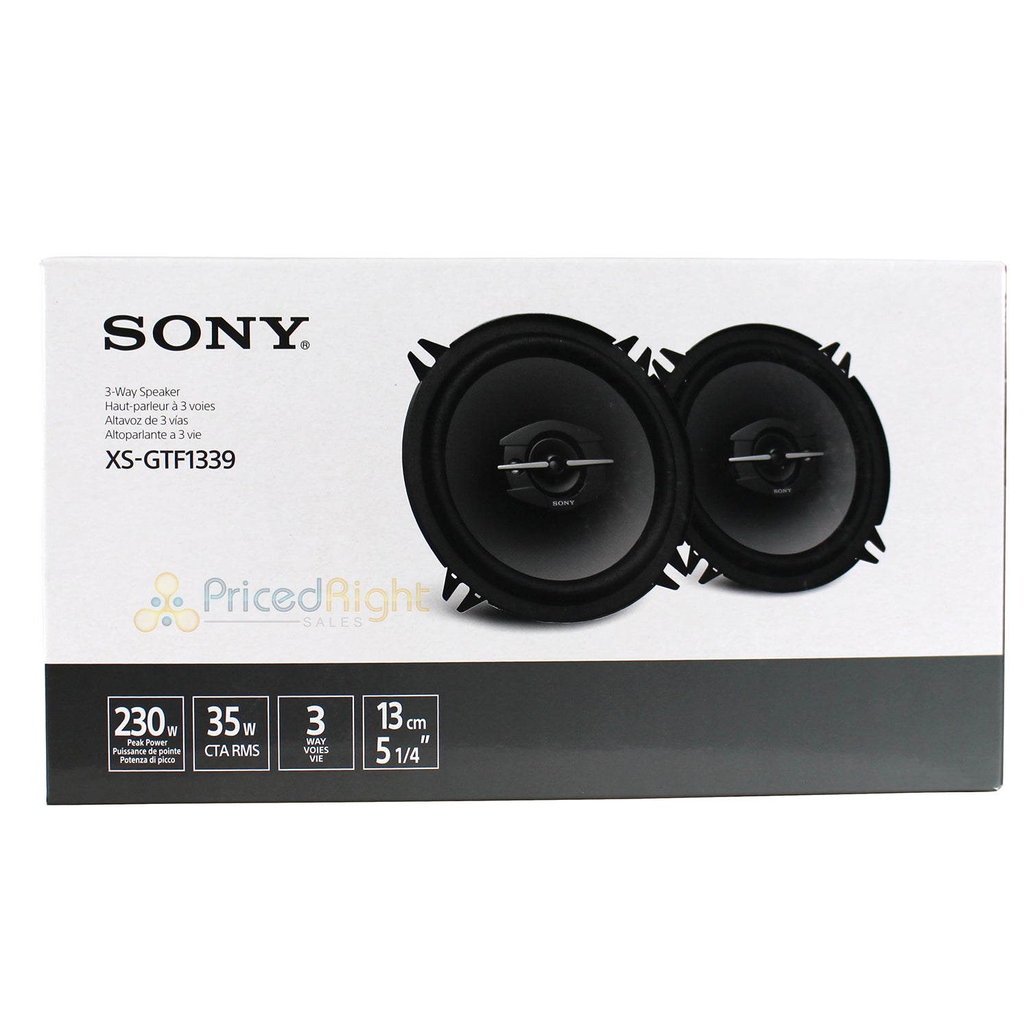 Sony Coaxial 5.25" 3-Way Speakers Pair 35W RMS 230W Peak XS GTF1339