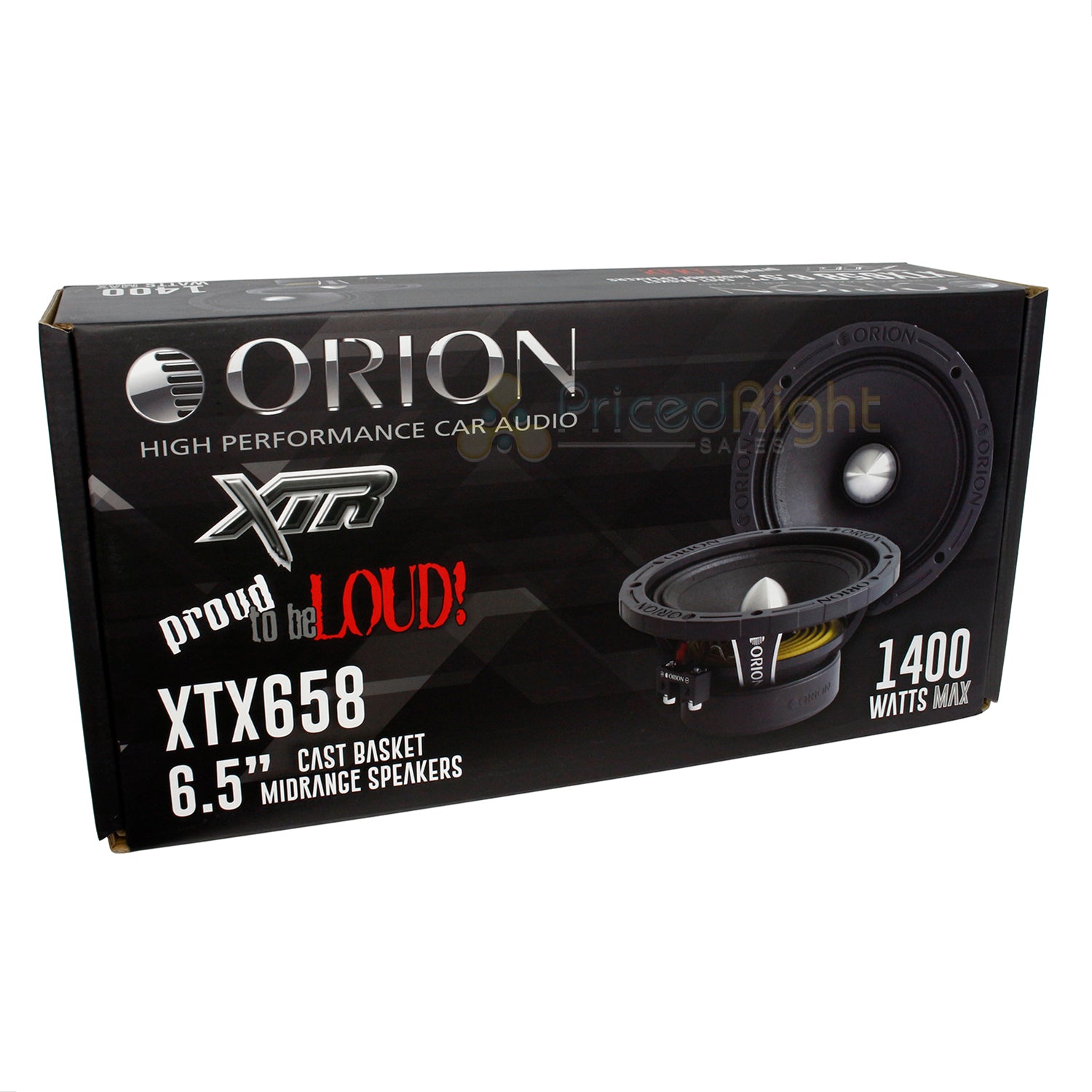 Orion XTX658 6.5" High Performance Midrange Car Speaker Pair 8 Ohm 1400W Max