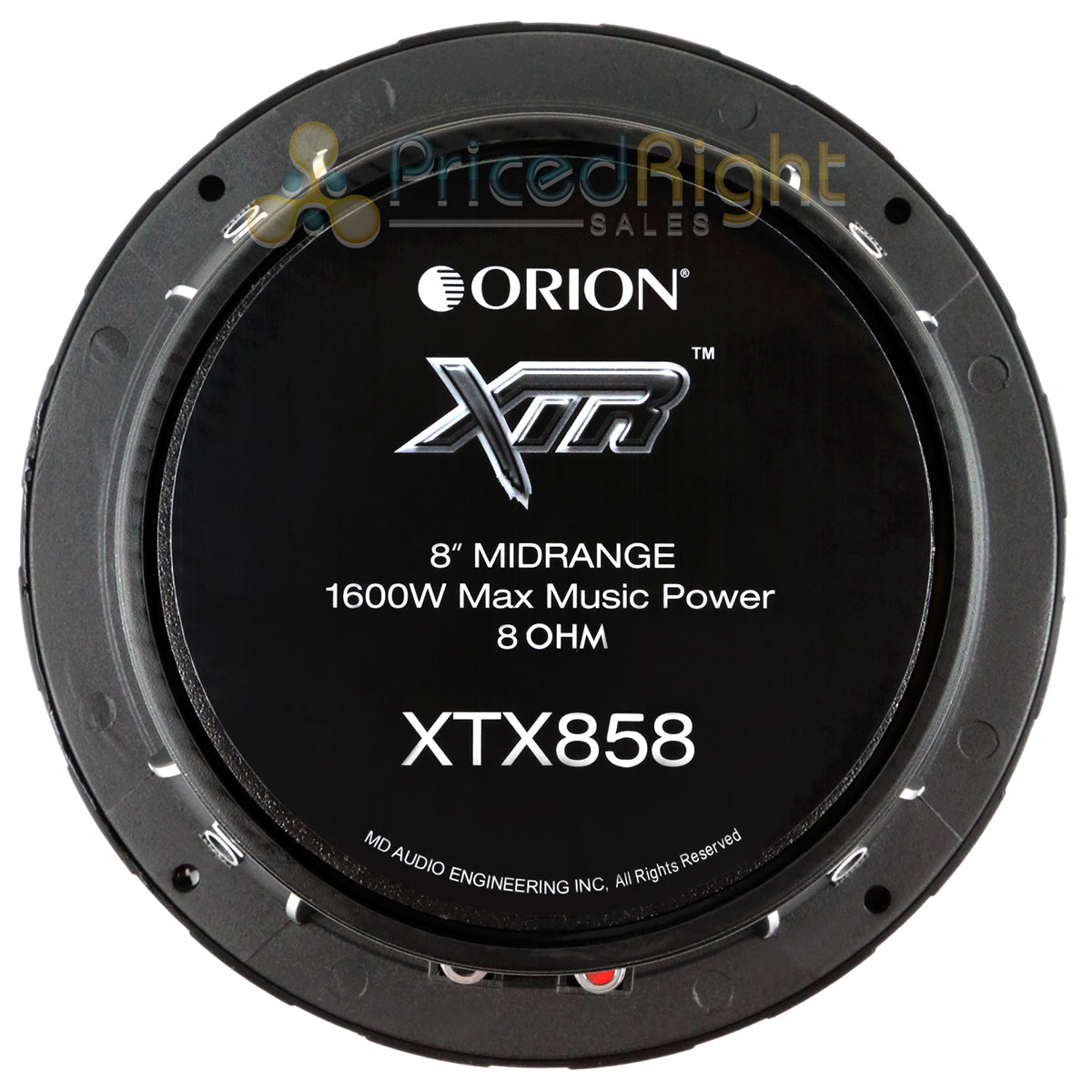 Orion 8" Midrange Speakers 1600 Watts Max Power 8 Ohm Car Audio XTX858 Pair