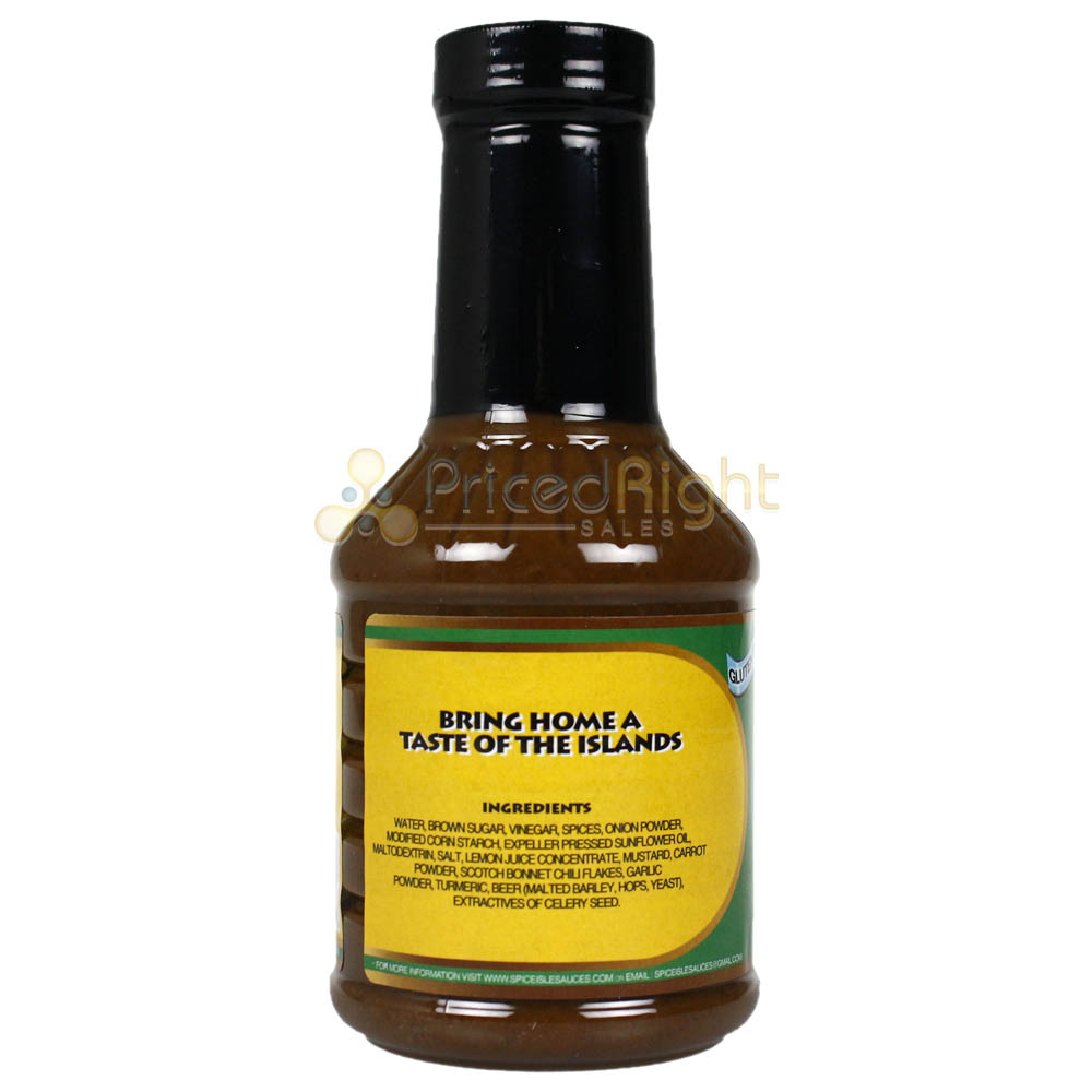 Spice Isle Sauces Tropical Jerk Gourmet BBQ Sauce 17 Oz Sweet Flavor Gluten Free