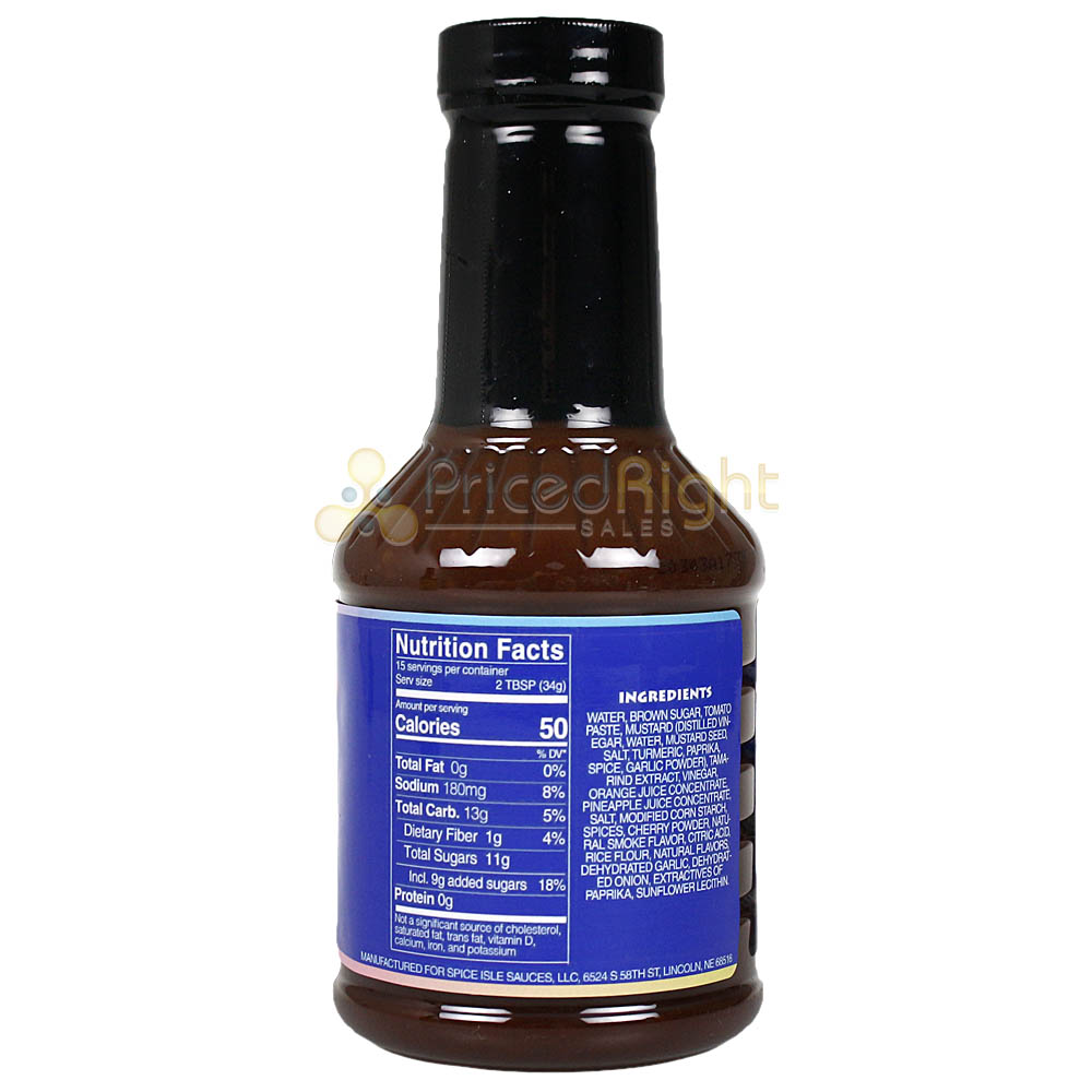 Spice Isle Sauces Tropical Tamarind Gourmet BBQ Sauce 18.5 Oz Tangy Gluten Free