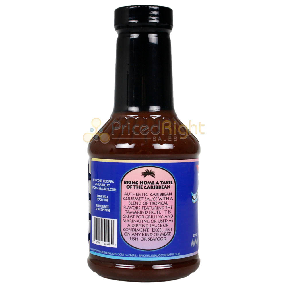 Spice Isle Sauces Tropical Tamarind Gourmet BBQ Sauce 18.5 Oz Tangy Gluten Free