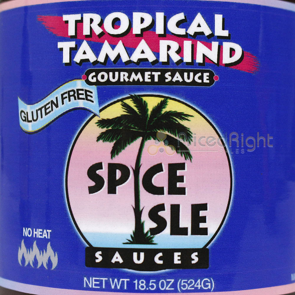 Spice Isle Sauces Tropical Tamarind Gourmet BBQ Sauce 18.5 Oz Tangy Gluten Free