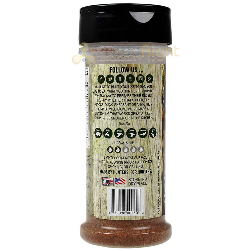 Fat Boy Wild Game Seasoning All Purpose Rub Natural No MSG or Gluten 4 Oz Bottle