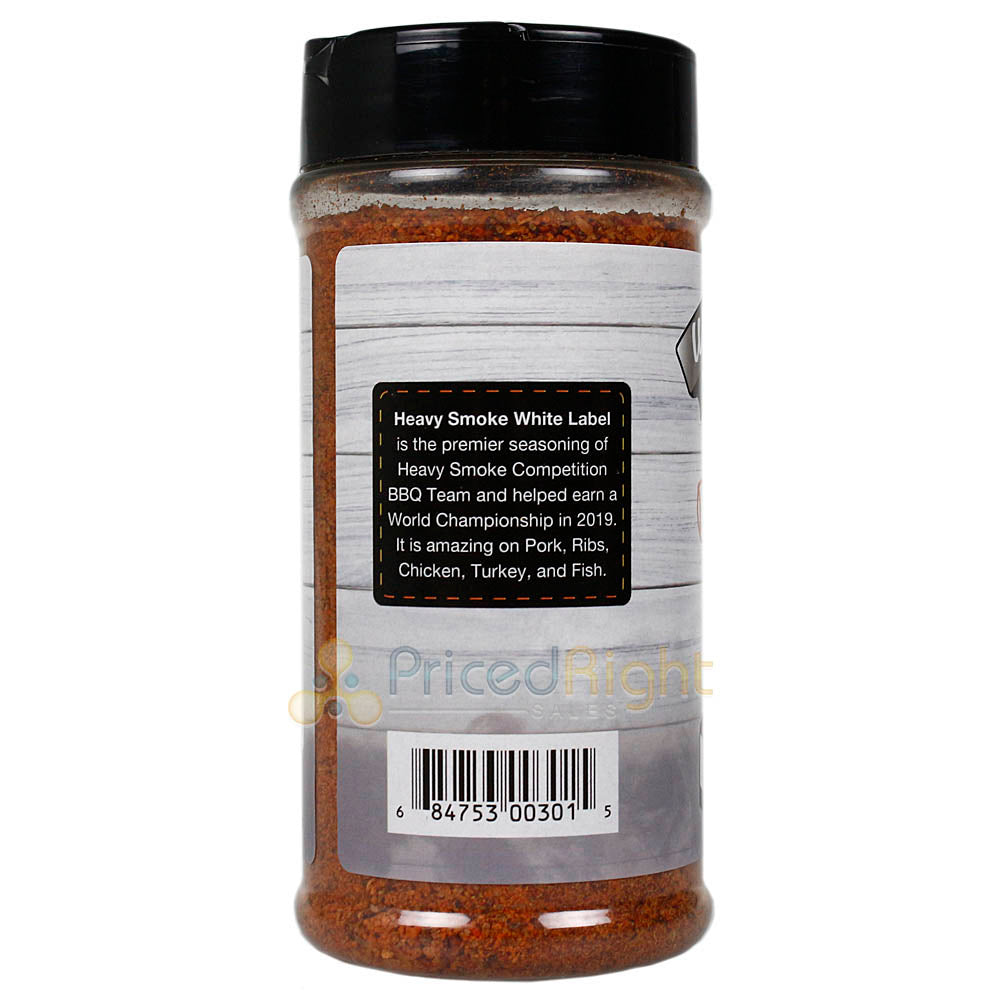 Heavy Smoke White Label BBQ Rub and Seasoning 11 Oz Bottle For Pork Ribs Chicken