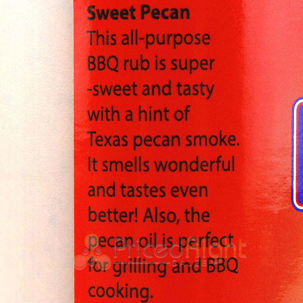 Suckle Busters 14.50 Oz Texas Pecan Bbq Rub Dry Rub Award Winning Gluten Free