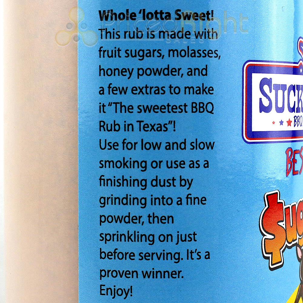 Suckle Busters 13.75 Oz Sugar Daddy Sweet Dry Rub Competition Rated Gluten Free