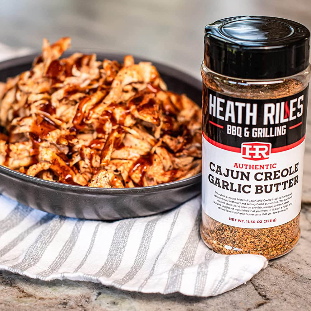 Heath Riles Creole Garlic Butter Rub 11.5 Oz Bottle Gluten and MSG Free 00754