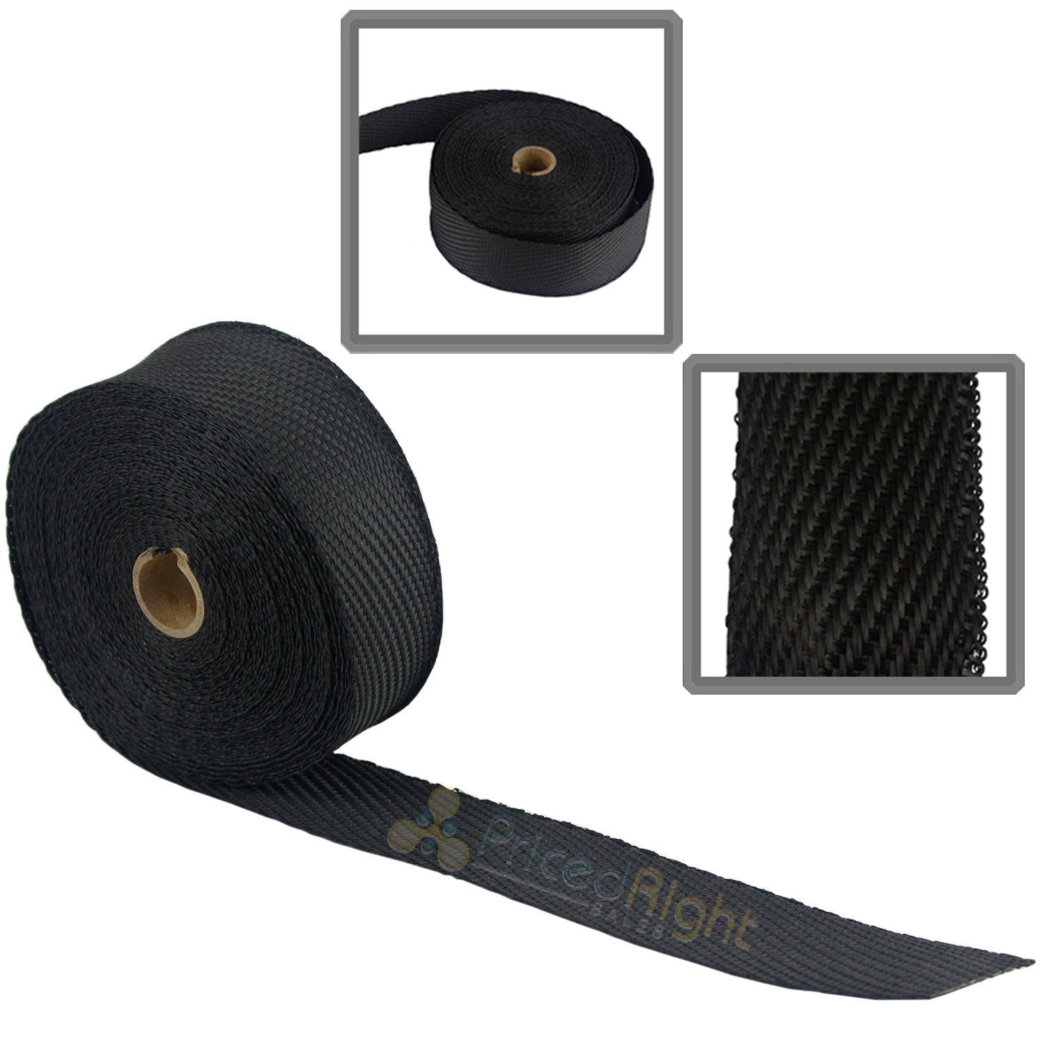 DEI Black Titanium Underhood Exhaust Wrap 2 in x 50 ft Roll Carbon Fiber 010003