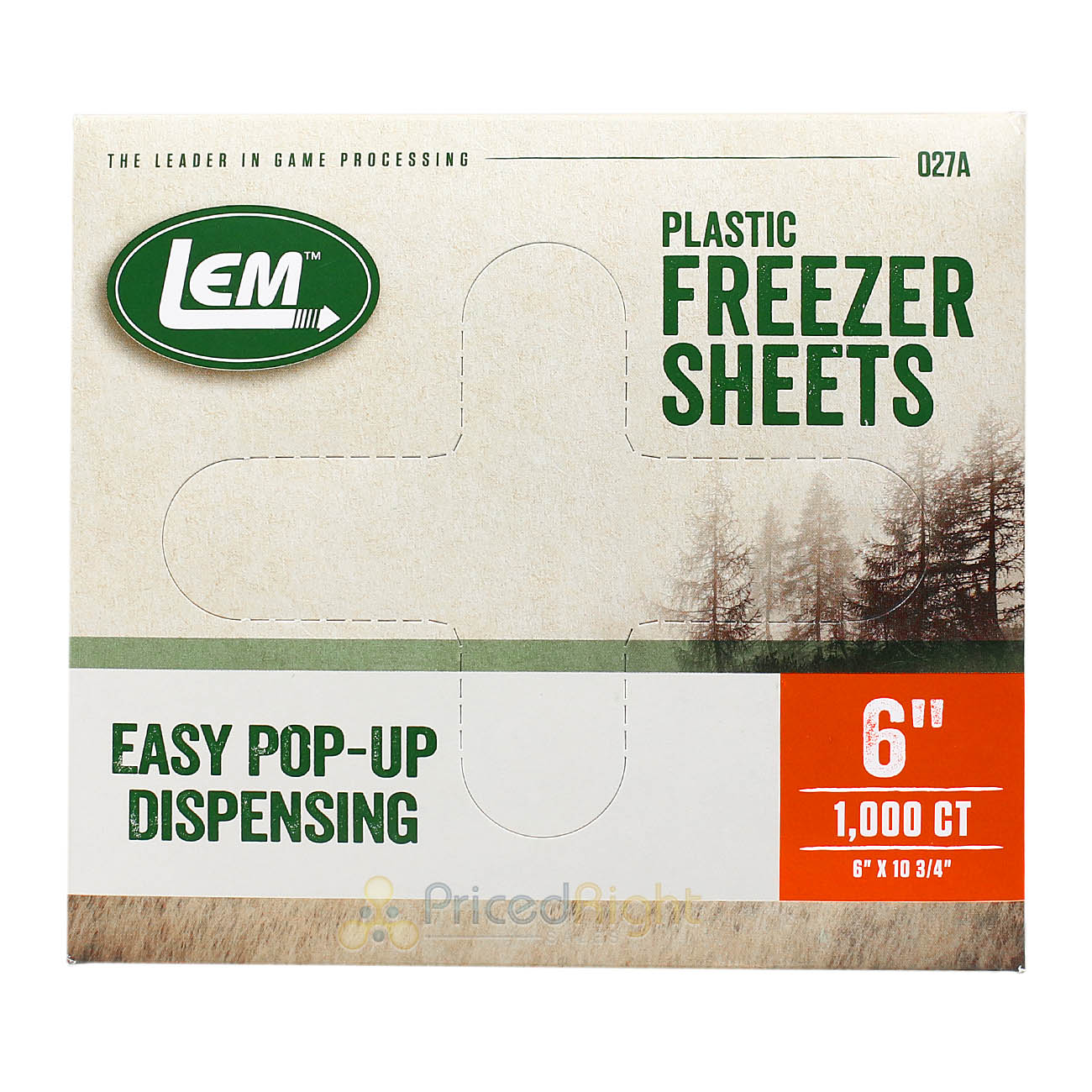 LEM 1000 Count 6"x10.75" Plastic Freezer Sheets FDA Approved Microwave Safe 027A