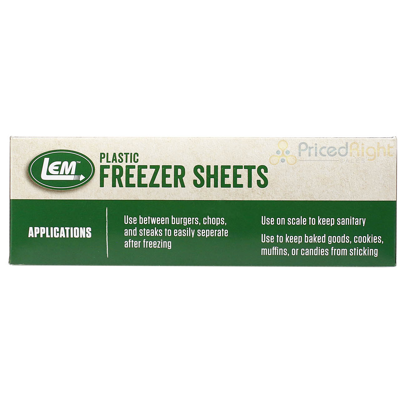 LEM 1000 Count 6"x10.75" Plastic Freezer Sheets FDA Approved Microwave Safe 027A