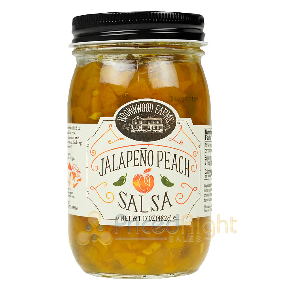 Brownwood Farms Jalapeno Peach & Jalapeno Cherry Salsa Spicy Salsa 2 Pack 18 oz