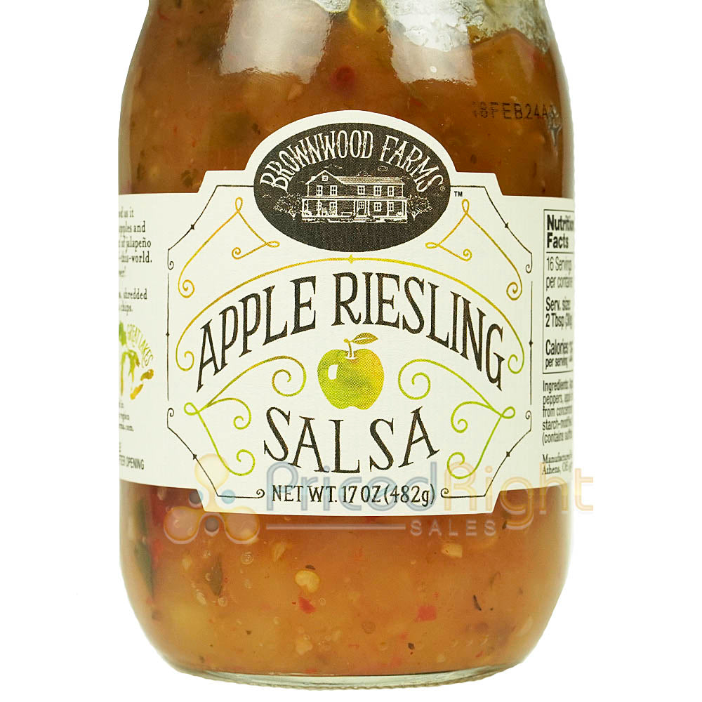 Brownwood Farms Crisp Apple Riesling Sweet Heat Farm Fresh Fruit Salsa 17 oz