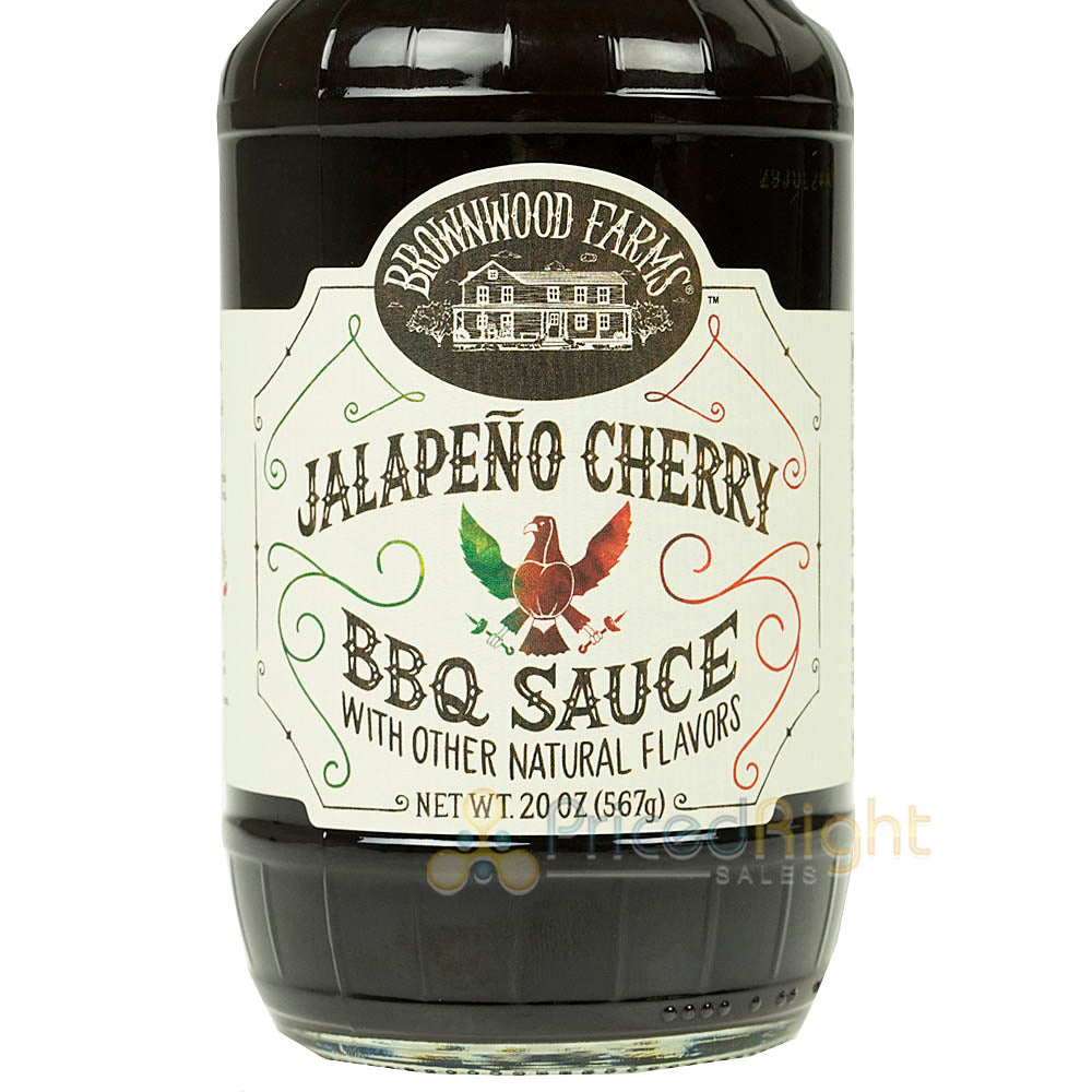 Brownwood Farms Sweet Heat Jalapeno Cherry BBQ Sauce Gluten Free Farm Fresh 20oz