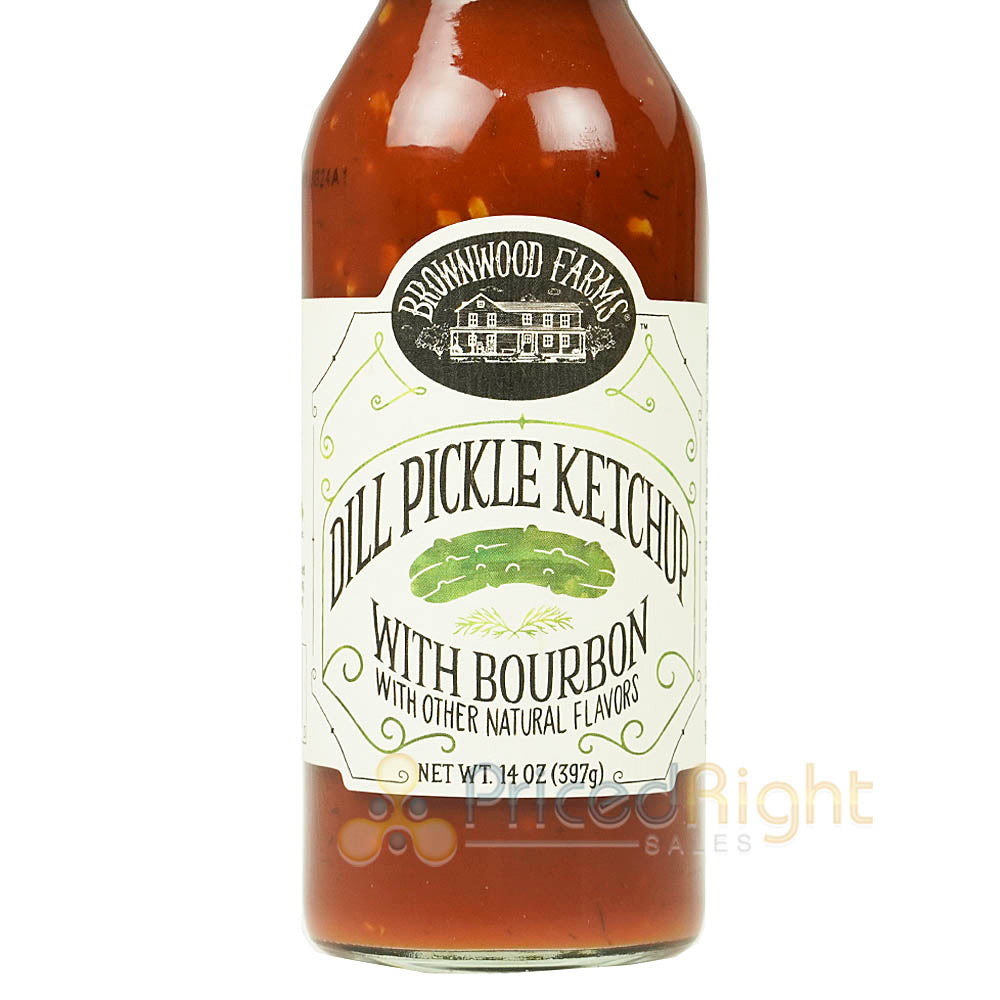 Brownwood Farms Dill Pickle Ketchup with Bourbon Sweet and Tart Farm Fresh 14 oz