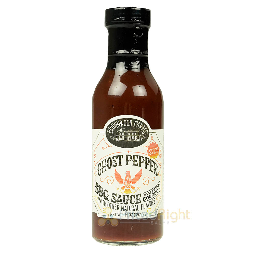 Brownwood Farms Ghost Pepper & Maple Bacon BBQ Sauce Bundle 14oz Bottles