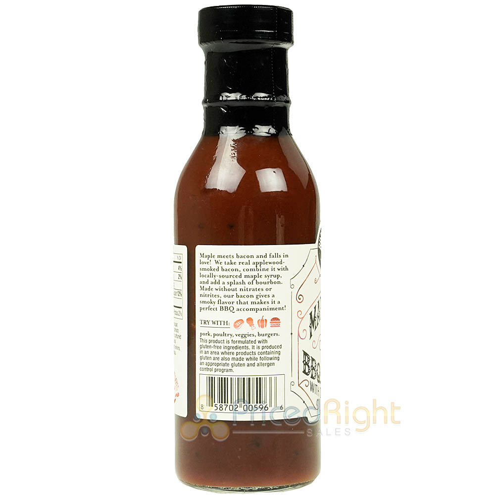 Brownwood Farms Maple Bacon BBQ Sauce with Bourbon and Smokey Applewood 14 oz